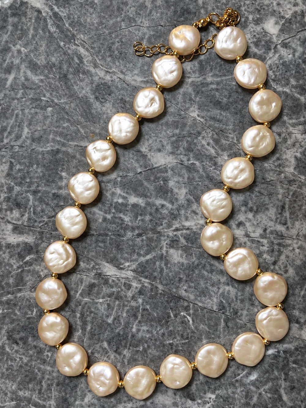 Anthropologie “Freshwater Pearl Disc Cluster” Baroque Repeating Beaded Necklace - Picture 11 of 11